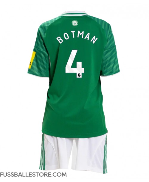 Günstige Newcastle United Sven Botman #4 Auswärts Trikotsatzt Kinder 2025-26 Kurzarm (+ Kurze Hosen)
